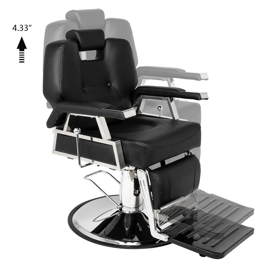 HZ8706 Professional Portable Hydraulic Lift Man Large Barber Chair Black