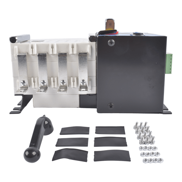 Industrial Automatic Transfer Switch 4P 100A 110V or 220V Plastic Copper Steel White and Black