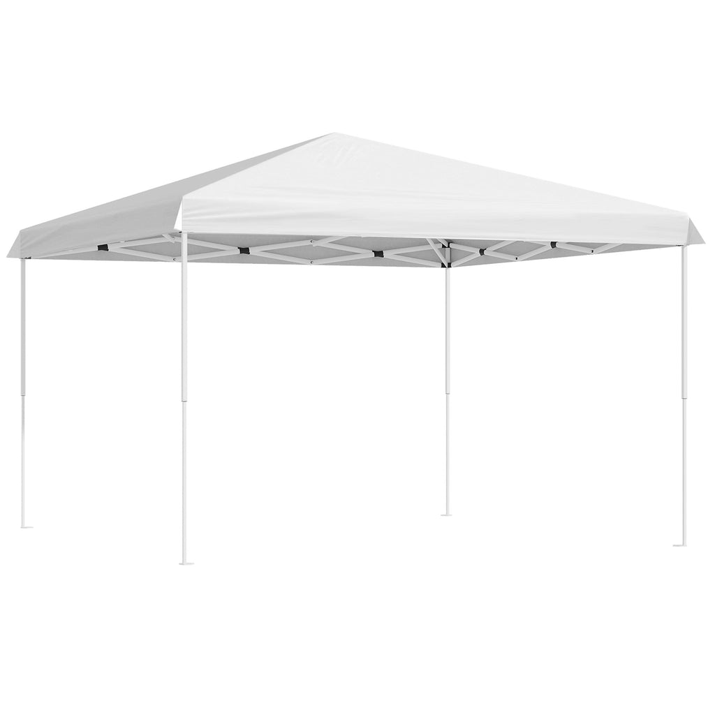 Instant Escape: 13x13 White Pop-Up Canopy with Adjustable Height & Carry Bag