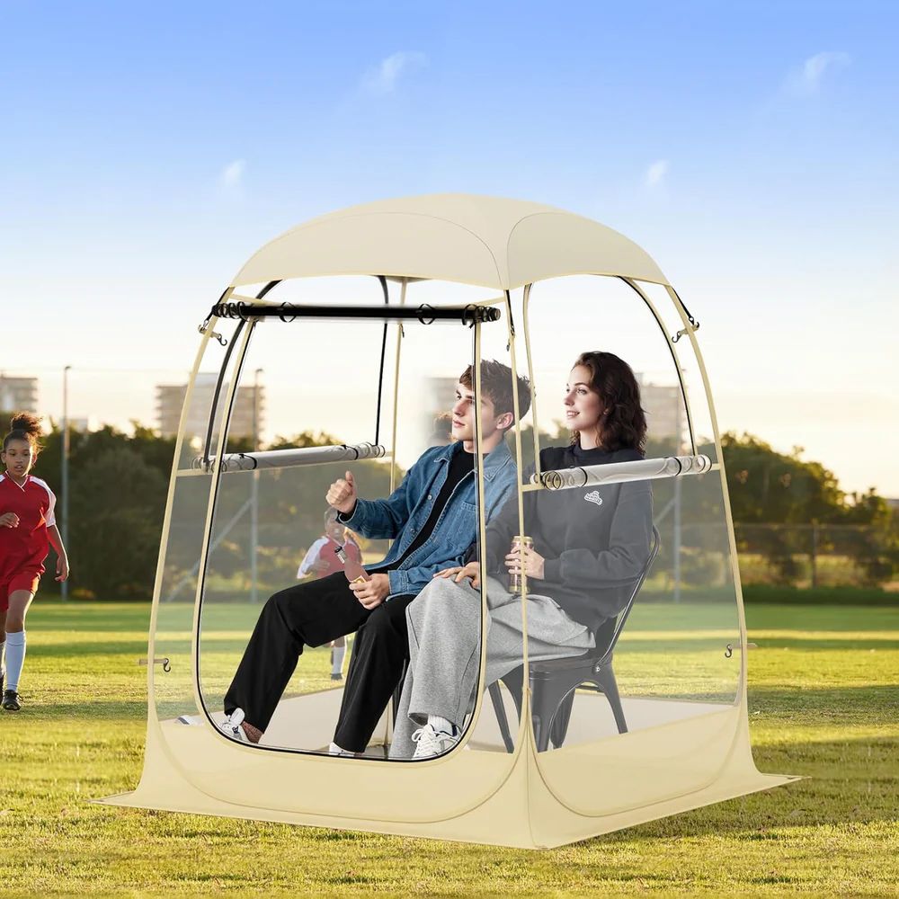 Instant Pop up Sports Tent with Carrying Bag and Floor Mat for 1-2/5-6 People