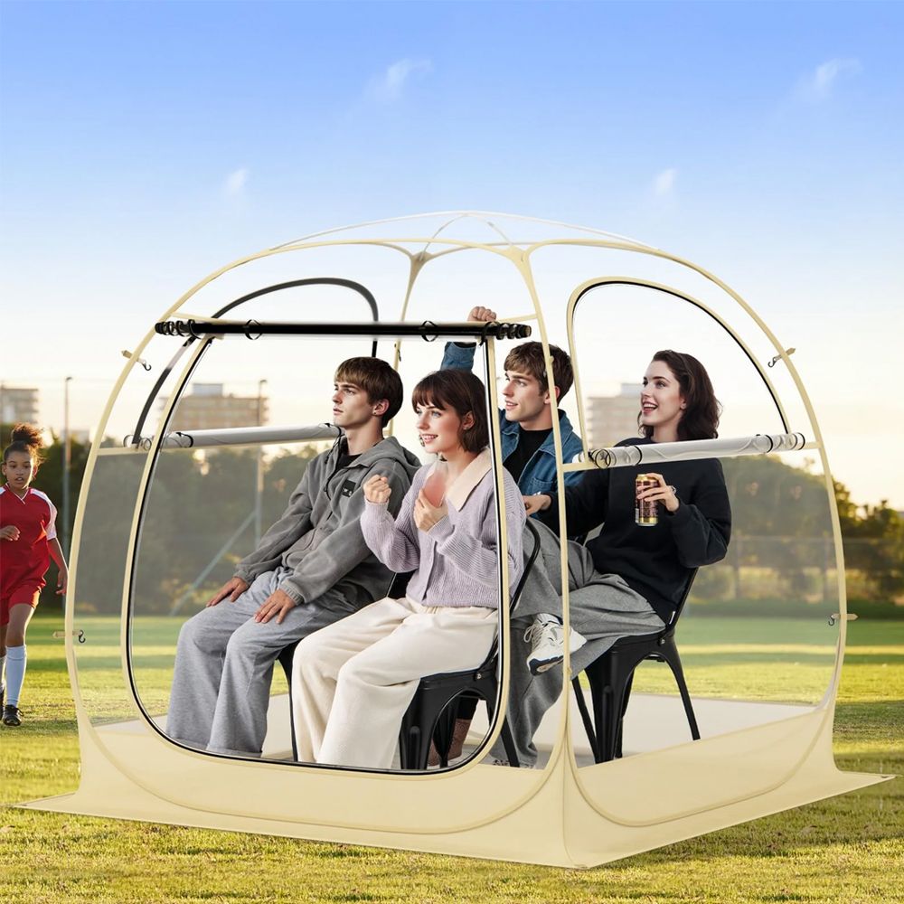 Instant Pop up Sports Tent with Carrying Bag and Floor Mat for 1-2/5-6 People