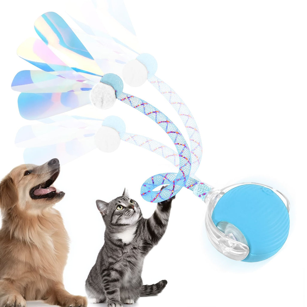 Interactive Cat Toys Ball for Indoor Cats, Cat&Dog Toy, Agile Moving Cat Ball with ElasticMesh Tail,Interactive Cat Toy Ball, Fun Gifts for Cats and Dogs
