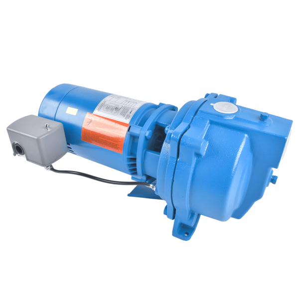 J5S 1/2 HP 115/230 V Cast Iron Shallow Water Well Jet Pump 3500 RPM Blue