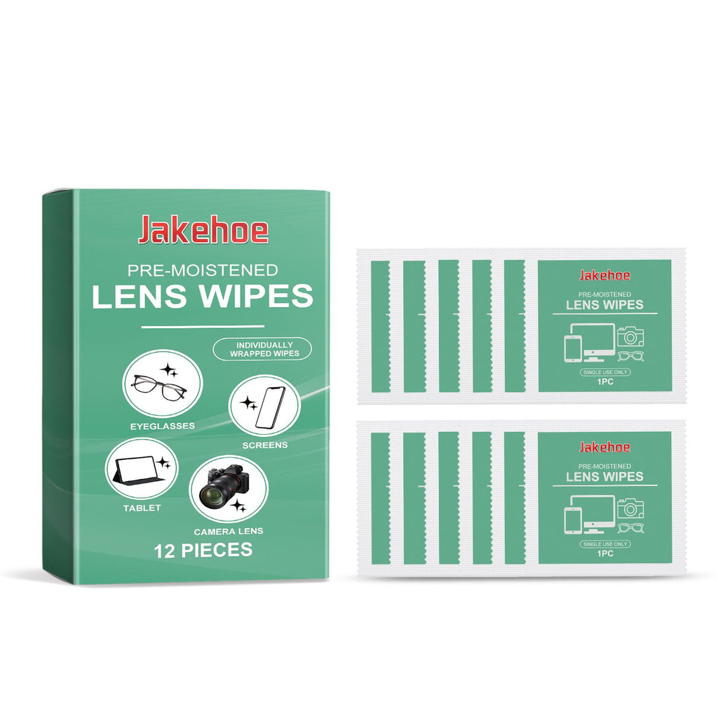 Jakehoe Lens Cleaning Wipes Eyeglass Screen Wipes Individual Package Carry Cleaning Wipes With You