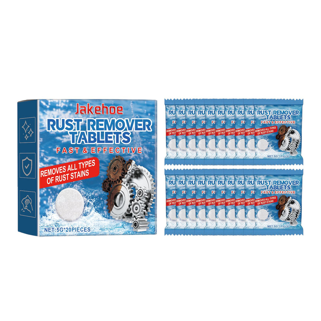 Jakehoe Rust Cleaning Effervescent Tablet, Multi-Effect Decontamination Metal Anti-Rust Home Cleaning Multi-Purpose Effervescent Tablet