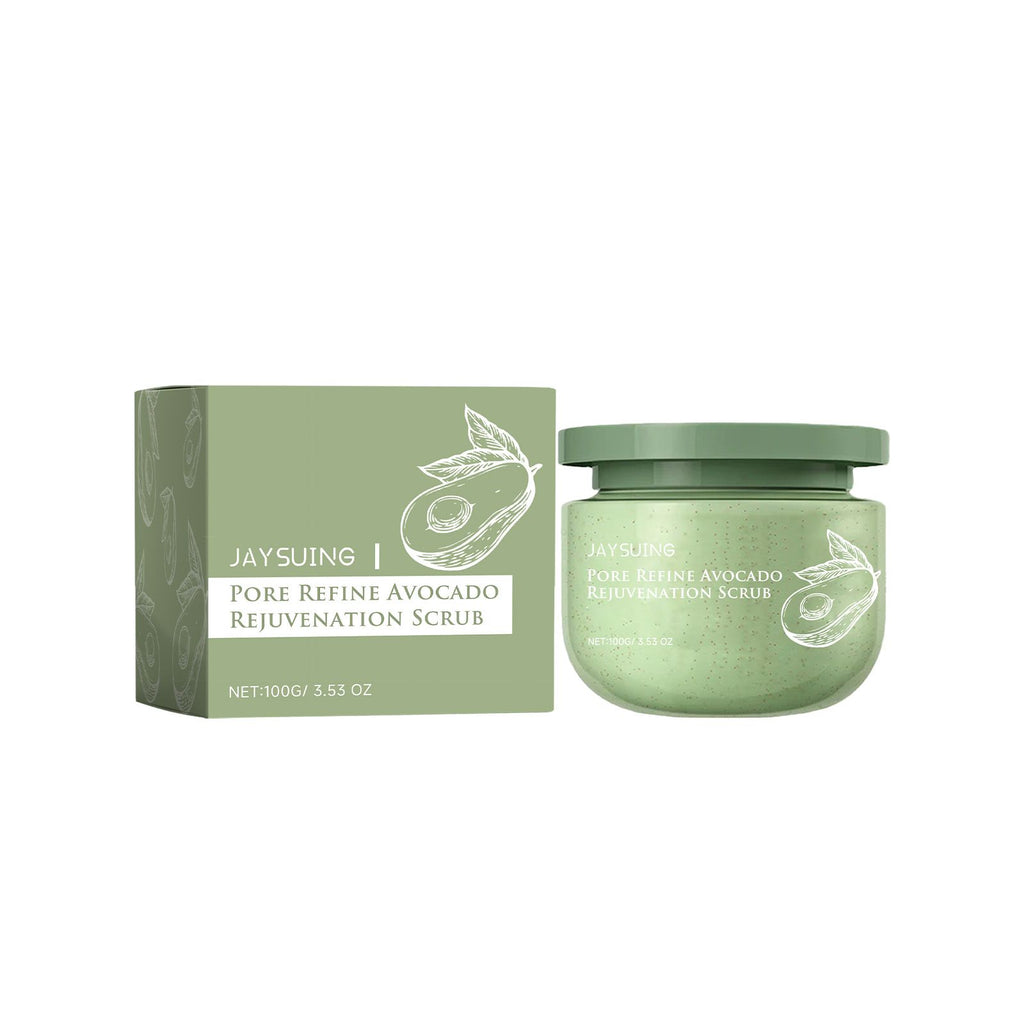 Jaysuing Avocado Ice Cream Scrub, Full Clean Exfoliating Dead Skin Soft Scrub