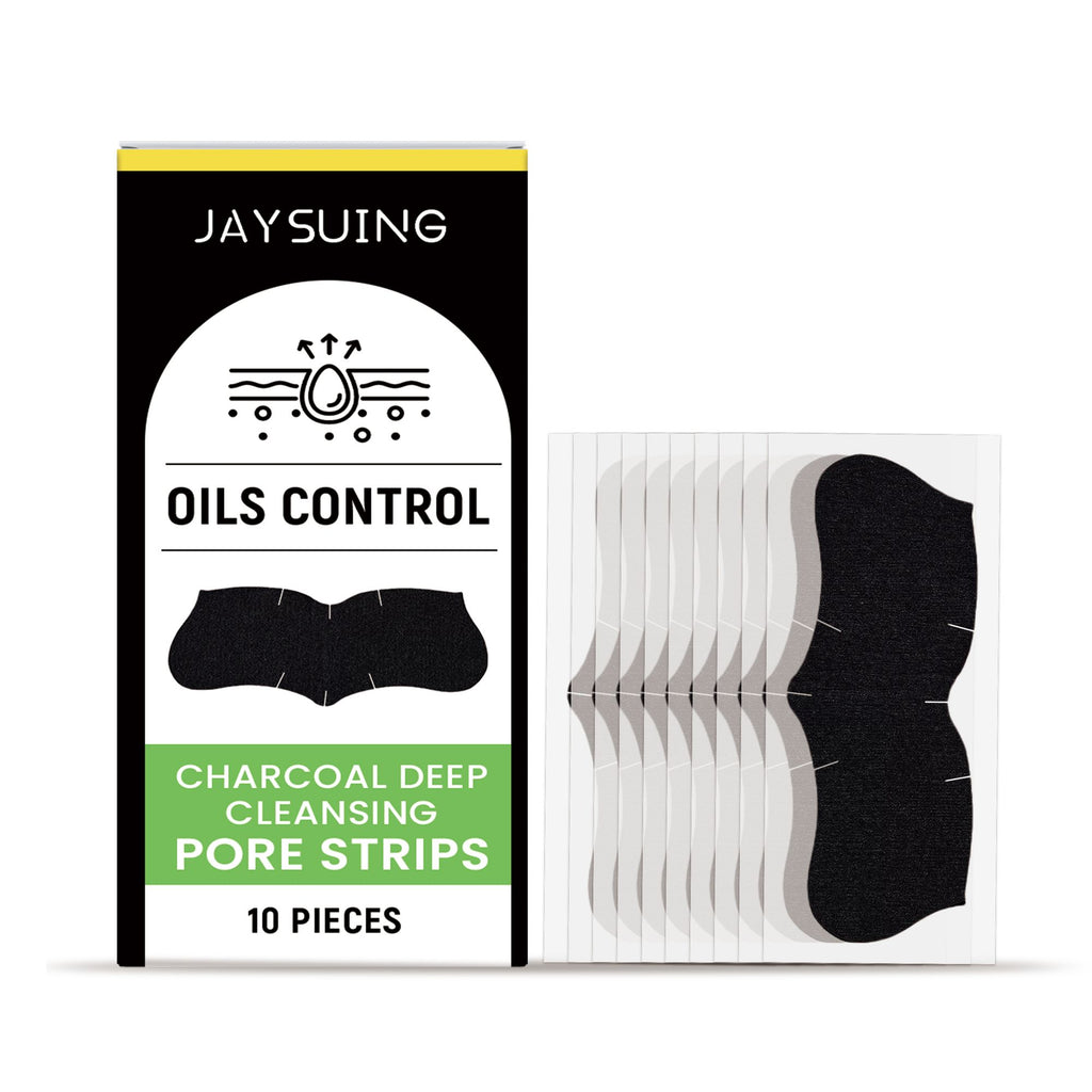 Jaysuing Charcoal Pore-Clearing Nasal Patch Clean Blackhead Acne Pore-Tightening Nasal Patch