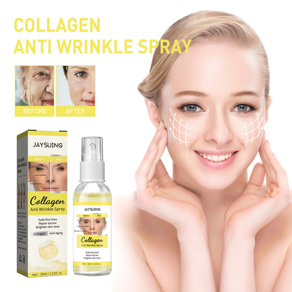 Jaysuing Collagen Anti-Wrinkle Spray, Moisturizes And Brightens Skin Fading Fine Line Spray