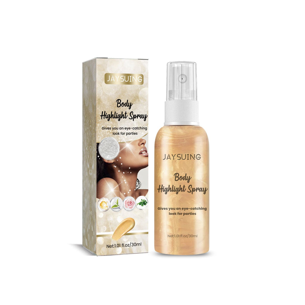 Jaysuing Glitter Spray, Nightclub Party Skin Clavicle Highlight Multicolor Glitter Spray