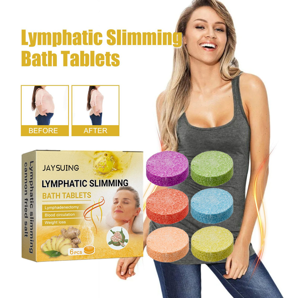 Jaysuing Lymphatic Shaping Bath Tablet, Firming Slimming Lymphatic Swelling Clean Skin Bath Tablet