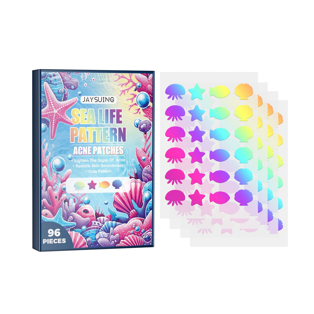 Jaysuing Sea Life Pattern Acne Patches, Lighten Acne Acne Facial Skin Concealer Acne Patch