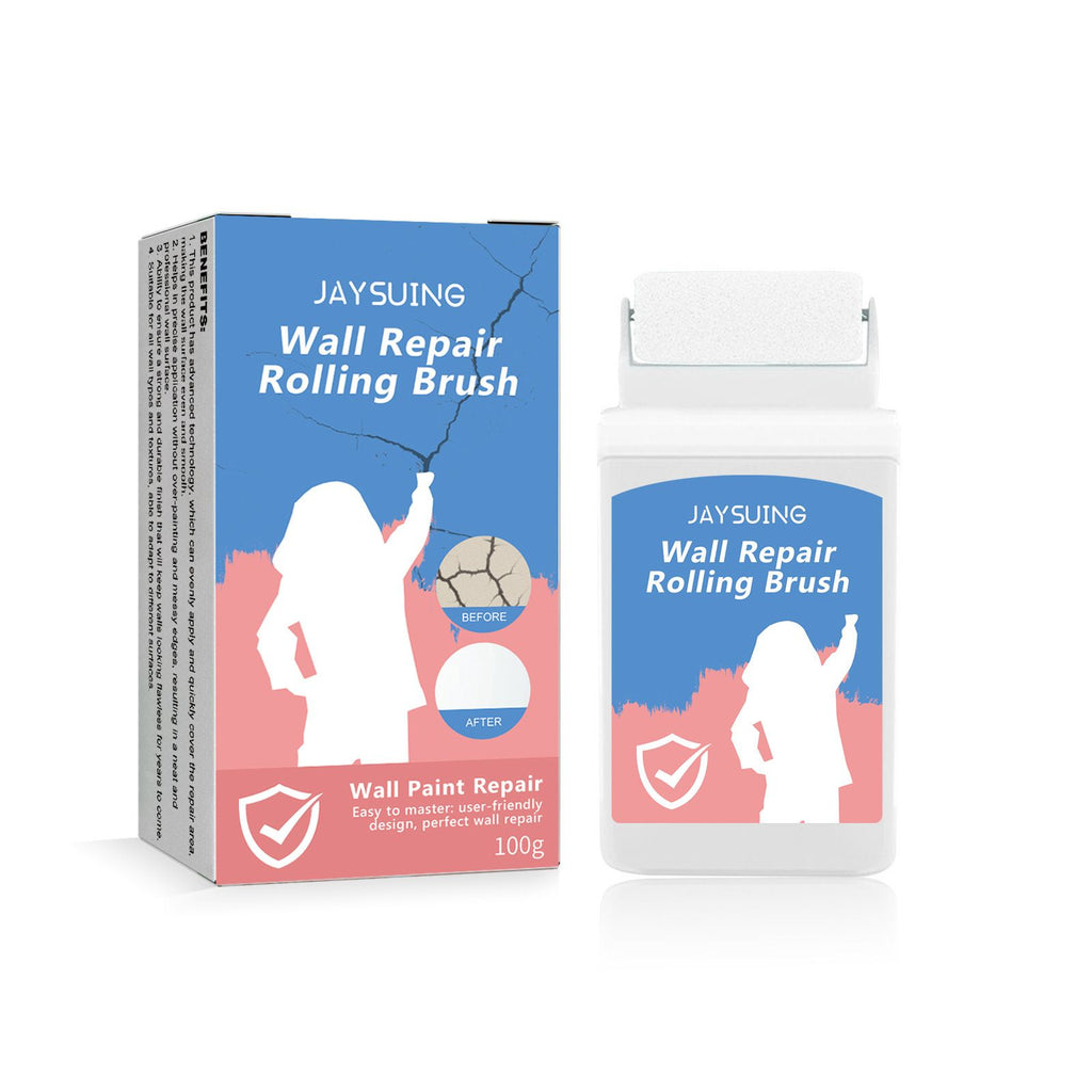 Jaysuing Wall Rolling Brush, Graffiti Cover Wall Mildew Cracks Maintenance Renovation Household Wall Rolling Brush