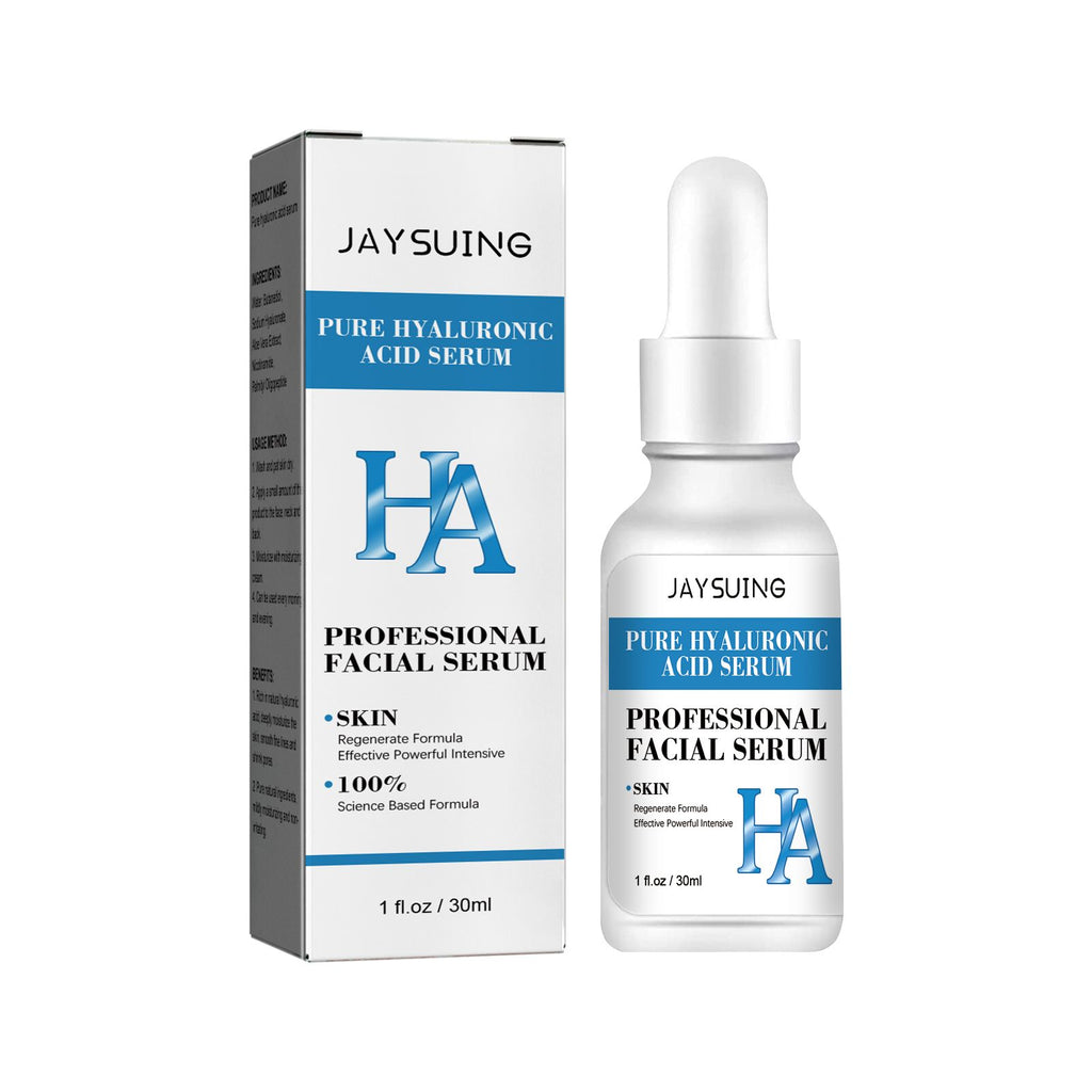 Jayswing Pure Hyaluronic Acid Facial Essence, Moisturizing Shrinking Pores Smoothing Fine Lines Essence