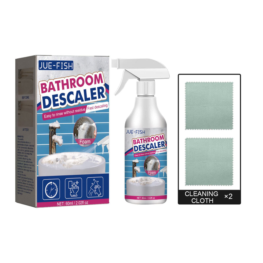 Jue-Fish Bathroom Cleaner, Shower Room Glass Scale Cleaner Stainless Steel Wash Basin Bathtub Decontamination