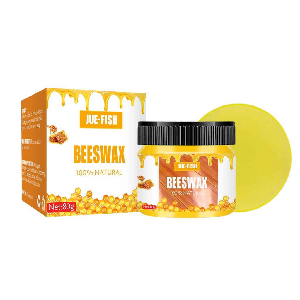 Jue-Fish Beeswax, Wood Furniture Floor Brightening Wear Resistant Polishing Clean Scratches Refurbished Maintenance Care Wax