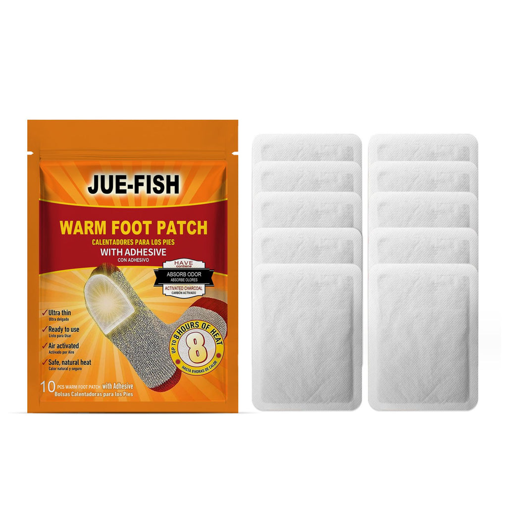 Jue-Fish Foot Warmers, Portable Disposable Heating Foot Warmers for Cold Dispelling and Heat Retention