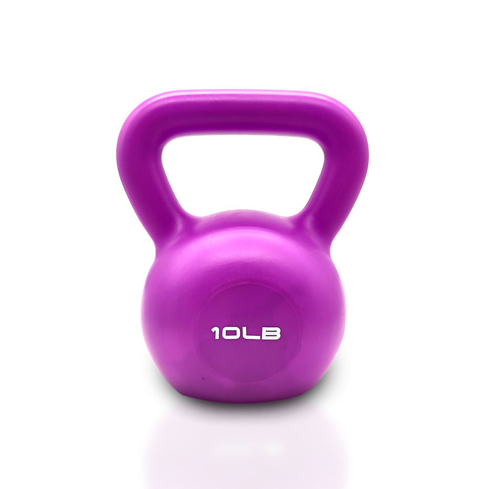 Kettlebell, Strength Training Kettlebells Weight for Women, Vinyl Coated Kettle Bell for Home Gym Workout Weight Lifting Equipment, Comfortable Grip Wide Handle Weights 10lbs