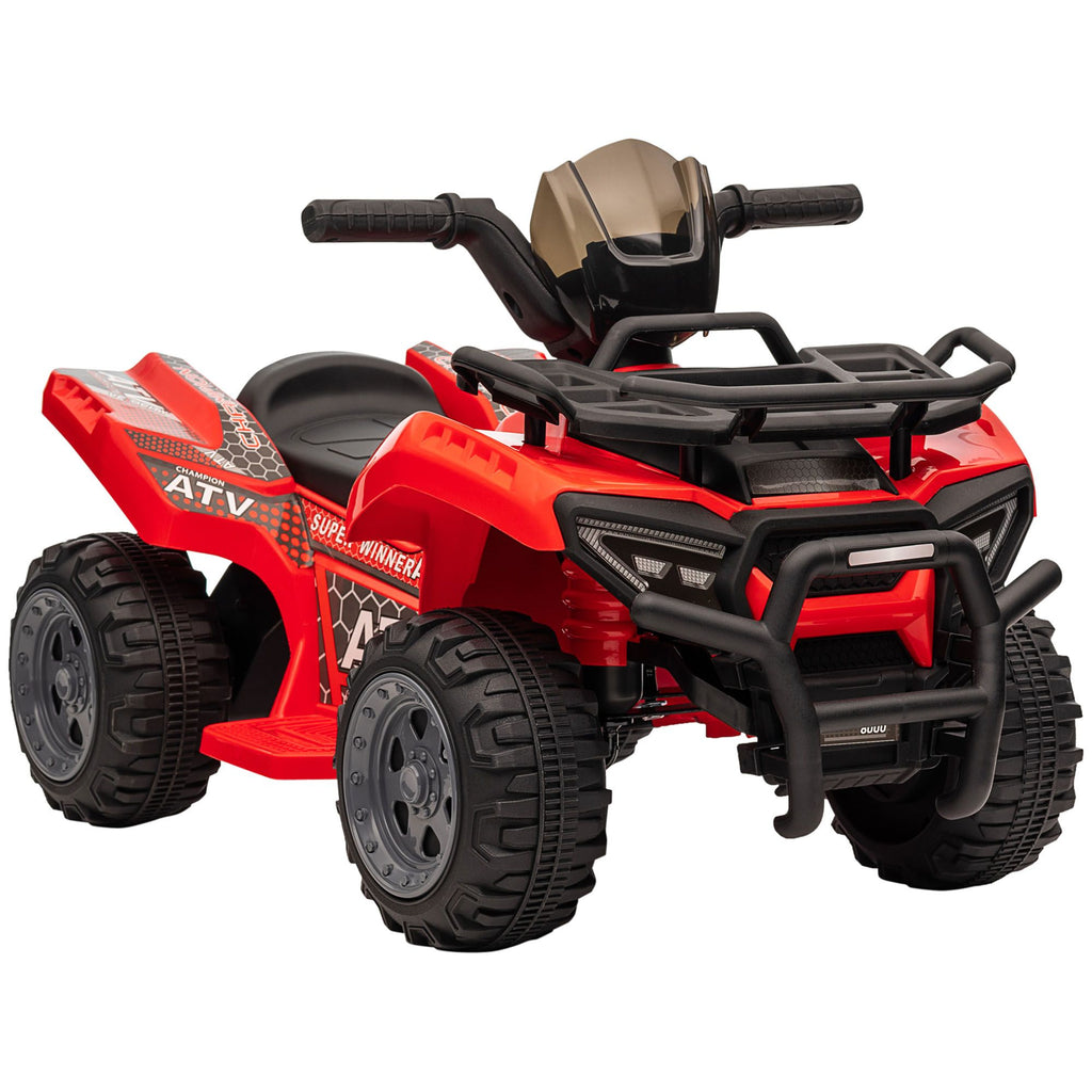 Kids ATV Ride-On Car 6V Battery Operated with Forward Reverse Gear for Toddlers 3-5 Years Old Red
