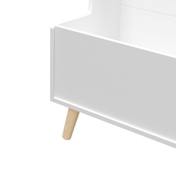 Kids Bookshelf, Book and Magazine Rack, Book Organizer, toy Storage Cabinet Organizer, White