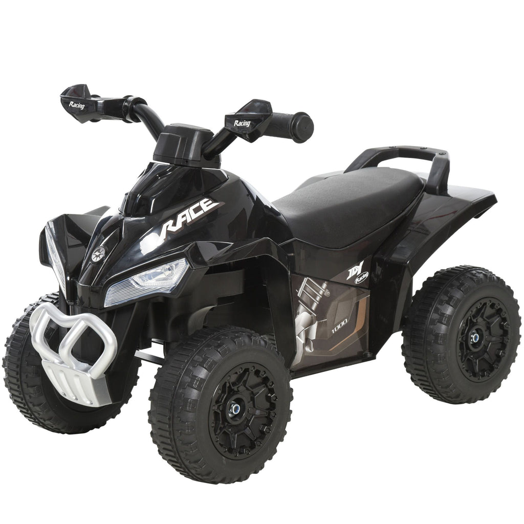 Kids Ride On Push Car 4 Wheels Music Light Foot-to-Floor Black for 18-36 Months