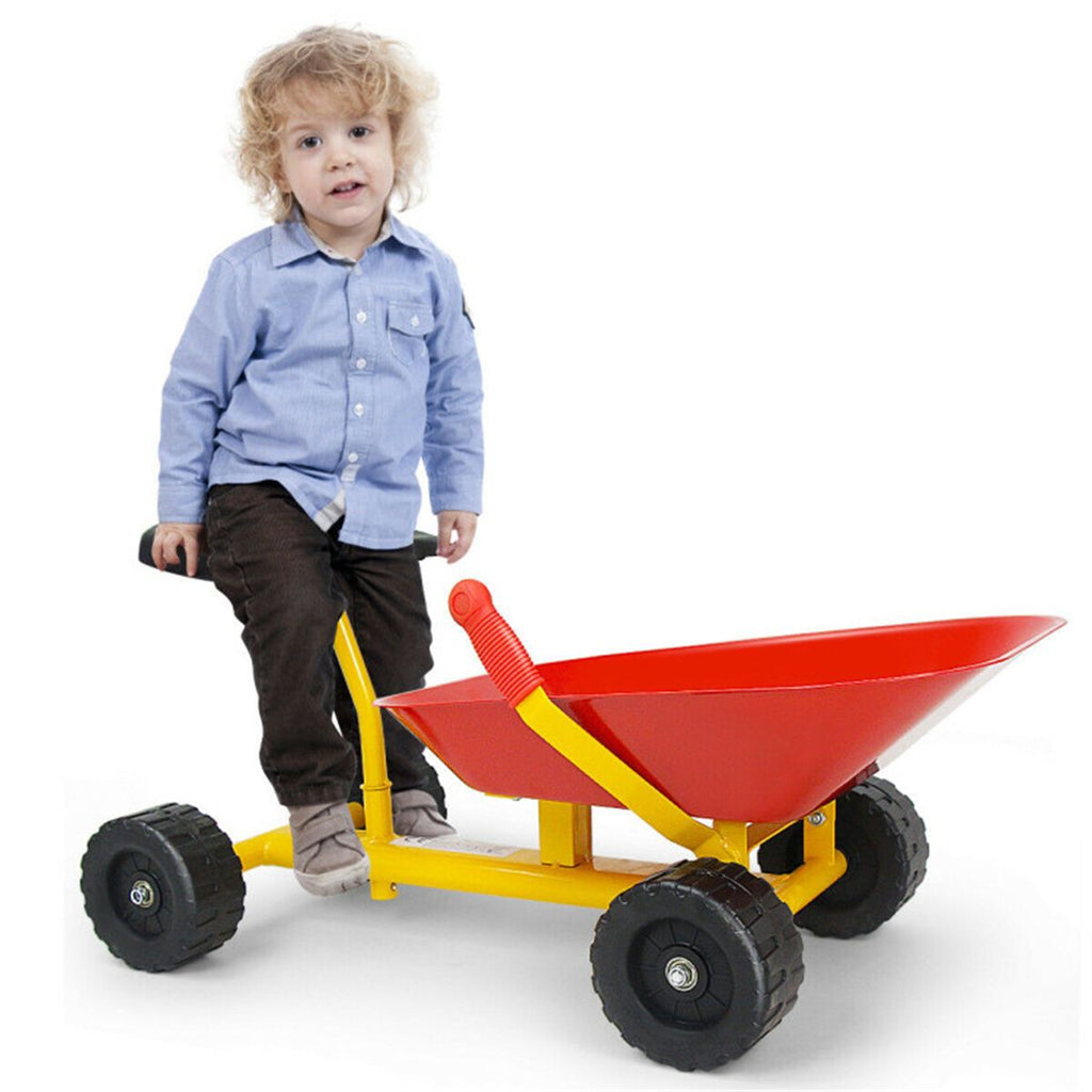Kids Ride-on Sand Dumper with 4 Wheels, can not only dig sand/dirt in summer but also shovel snow in winter