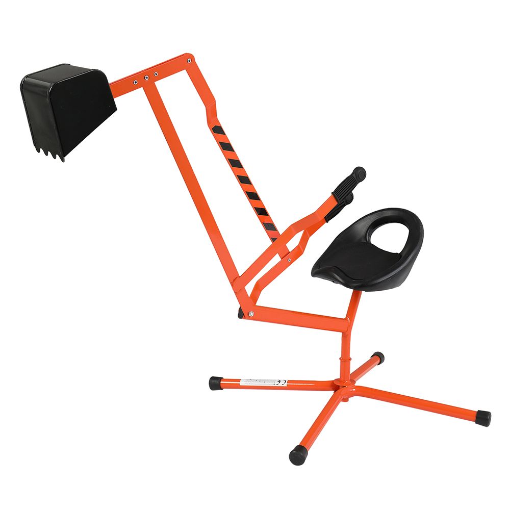 Kids Sand Digger Ride On With 360°Rotatable Seat And Metal Base, Outdoor Ride On Excavator Toy For Kids Orange