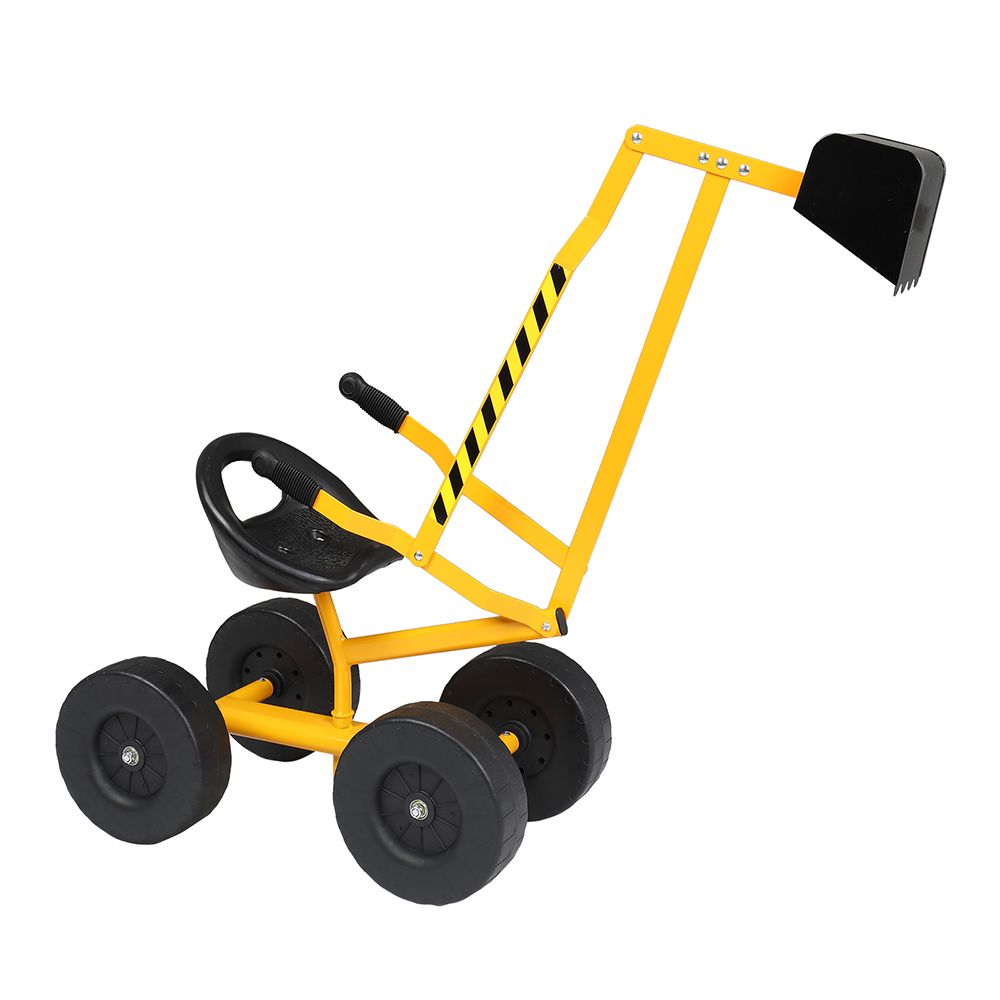 Kids Sand Digger Ride On With Wheels And 360°Rotatable Seat, Outdoor Ride On Excavator Toy For Kids Yellow
