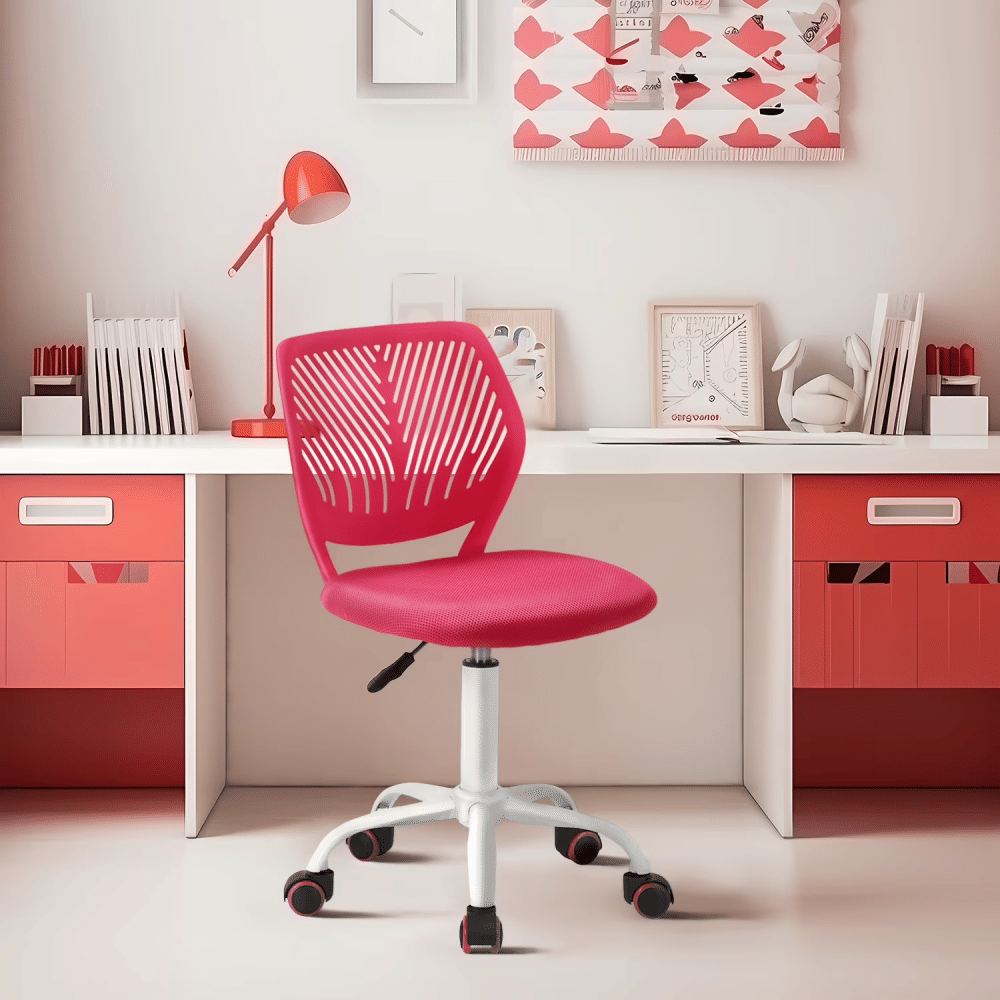 Kids & Teens Desk Chair with Adjustable Height and 360 Degree Swivel, Pink (Shipment from Walmart)