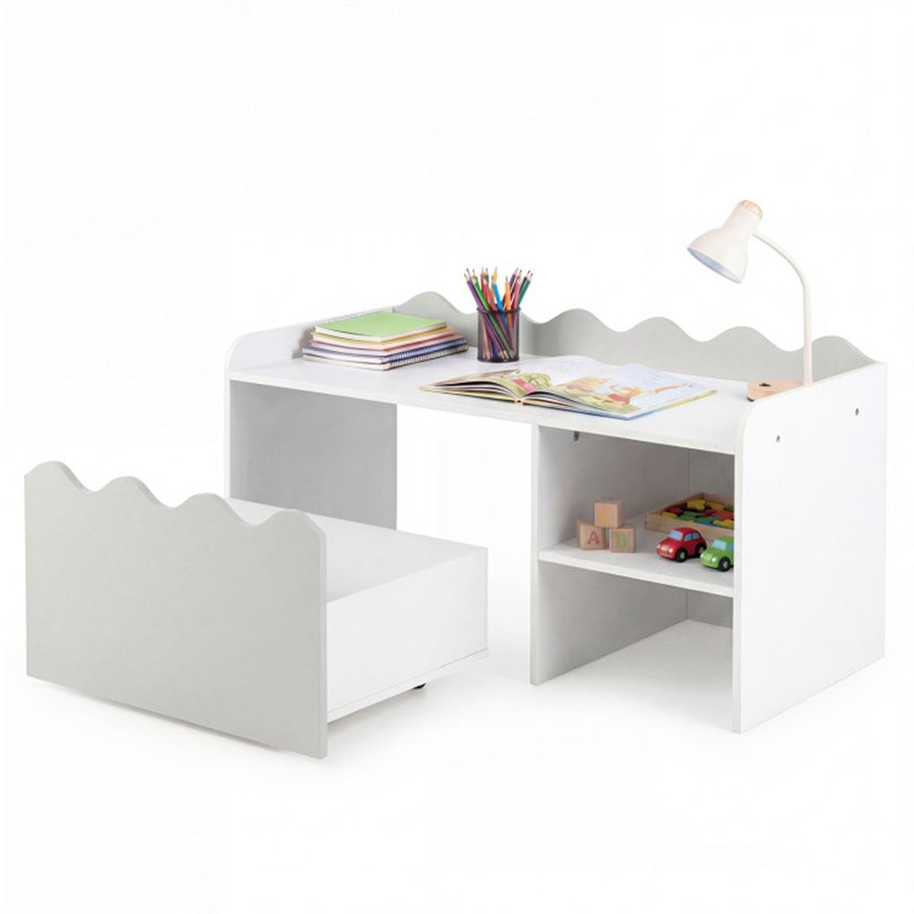 Kids Toy Storage Organizer with Movable Drawer & Anti-Tipping Kit for Playroom Nursery - c