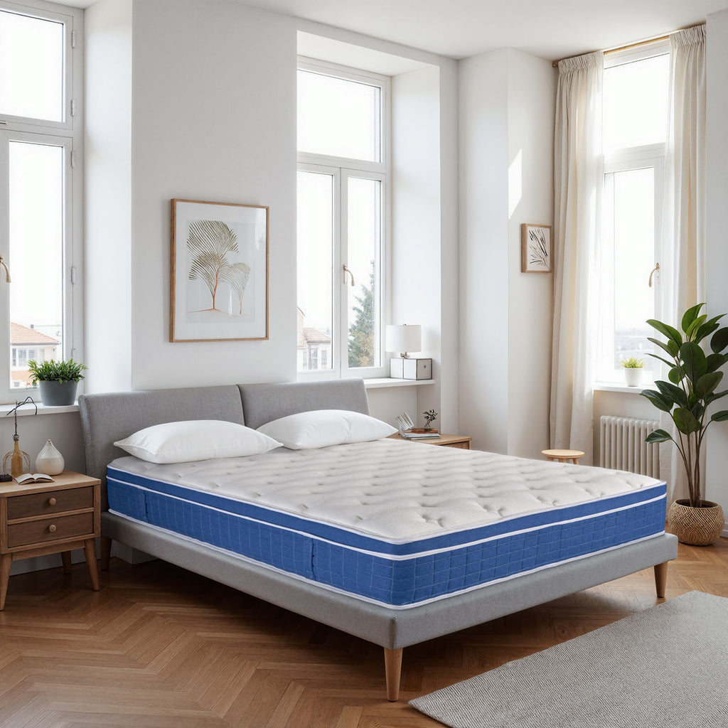 King Size Mattress in a Box 14 Inch Memory Foam Hybrid Mattress with Pocketed Springs Medium Firm Support Motion Isolation Edge Support 60 Night Trial