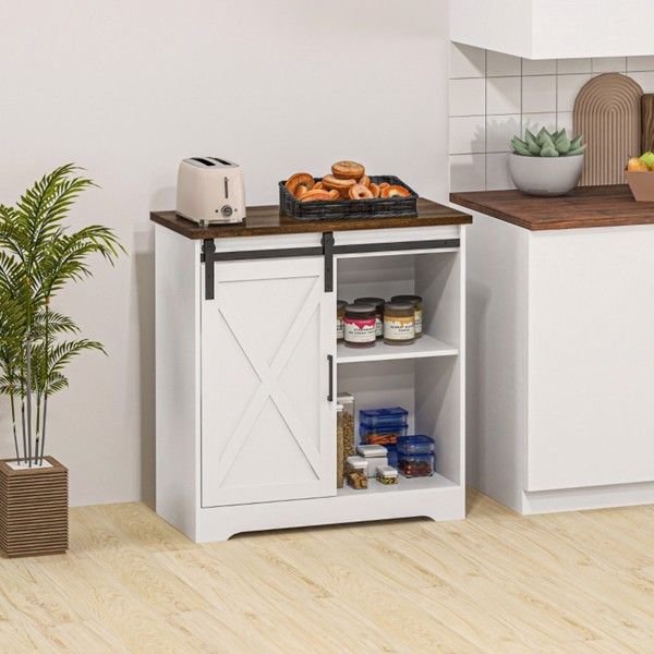 Kitchen Sideboard Storage Cabinet - White