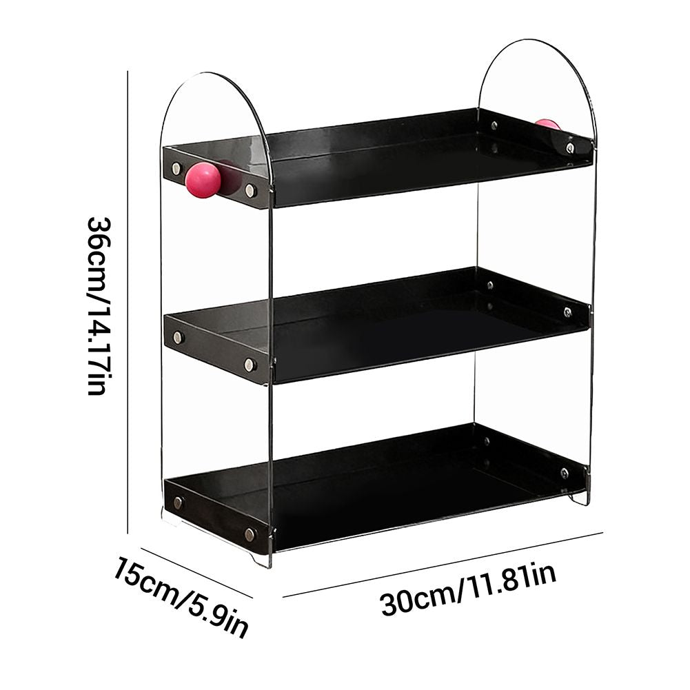 Large Acrylic Shelf 3 Tier storage rack case shelf