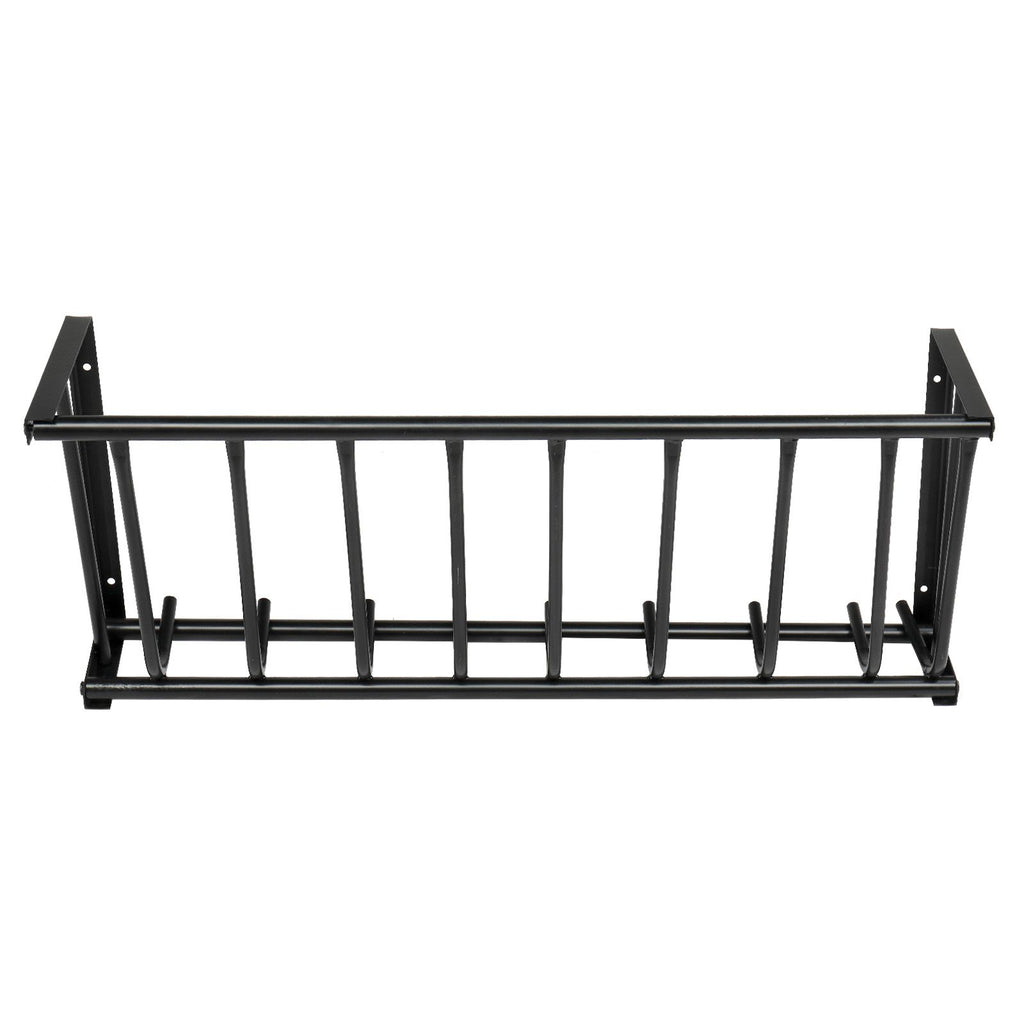 Large Capacity Hay Feeder, Heavy-Duty Steel Goat Hay Rack, 40.8" Long Wall Mounted Horse Hay Holder, Multiple Sided Feeding Rack for Sheep Farm Livestock Indoor Outdoor, BLACK