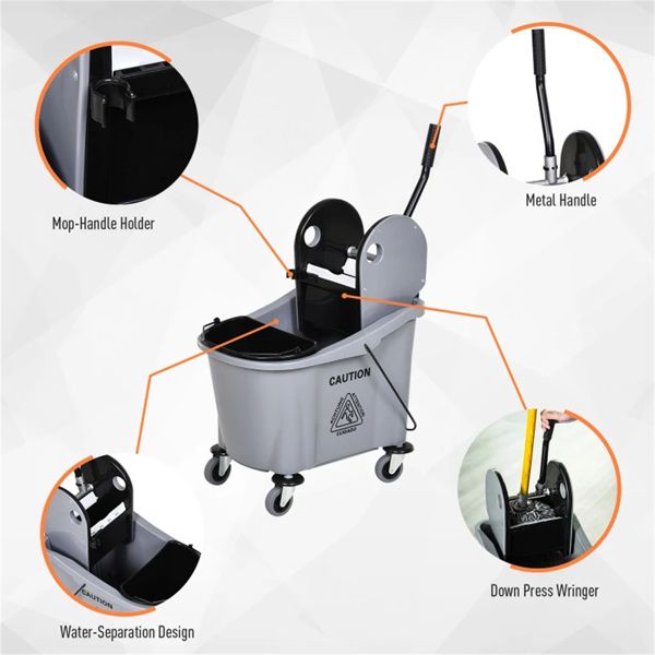 Large Cleaning bucket with wheels