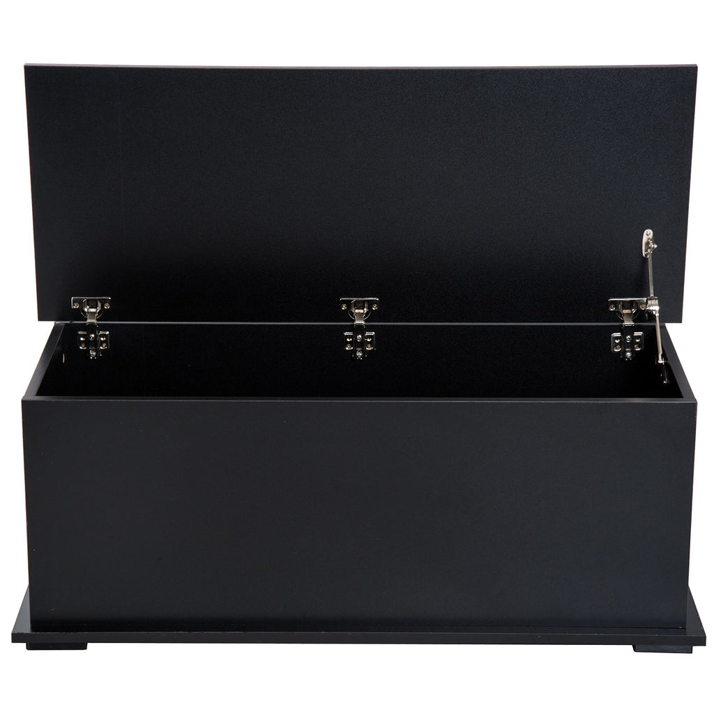 Lift Top Storage Bench, 39.4" Modern Storage Chest with 264 lbs. Weight Capacity, Black