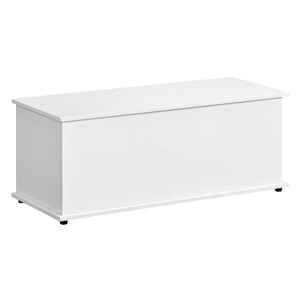 Lift Top Storage Bench, 39.4" Modern Storage Chest with 264 lbs. Weight Capacity, White