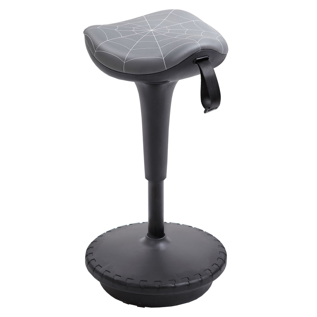 Lift Wobble Stool Standing Chair with 360° Swivel, Tilting Balance Chair with Adjustable Height and Saddle Seat for Active Learning Sitting, Grey