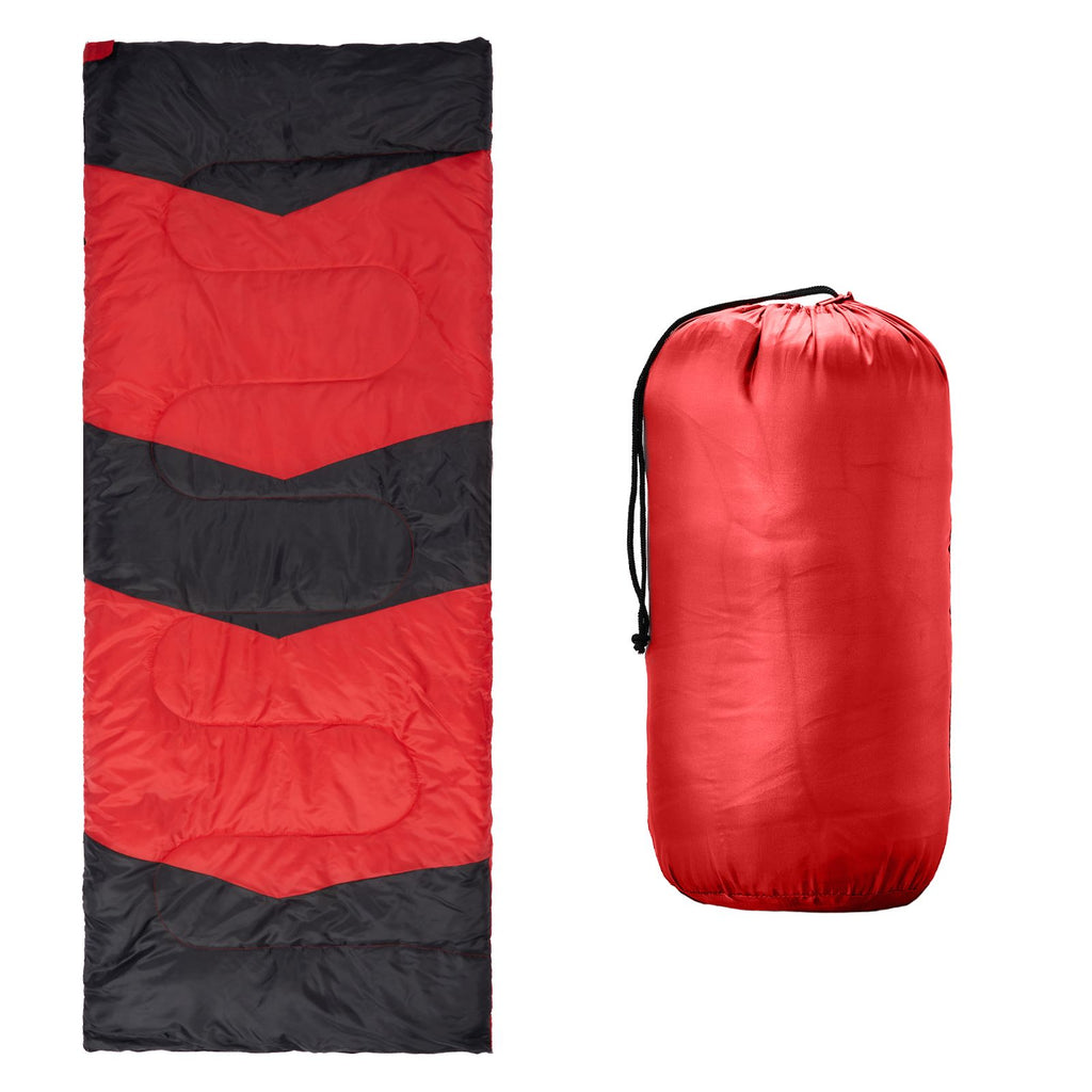 Lightweight Sleeping Bag for Backpacking, Hiking, Waterproof Compact Envelope Sleeping Bag for Cold & Warm Weather, Red