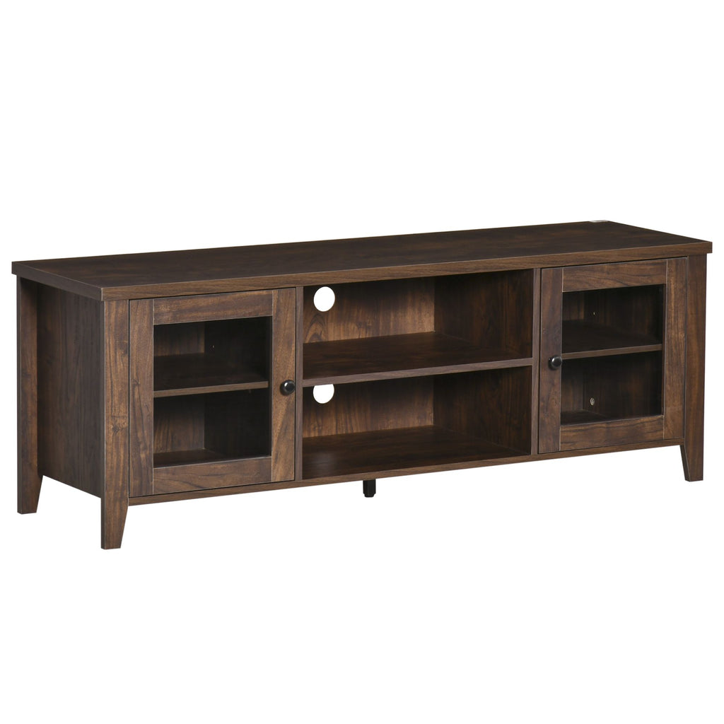 Living Area Centerpiece: Elegant Brown TV Stand with Storage for TVs up to 60"