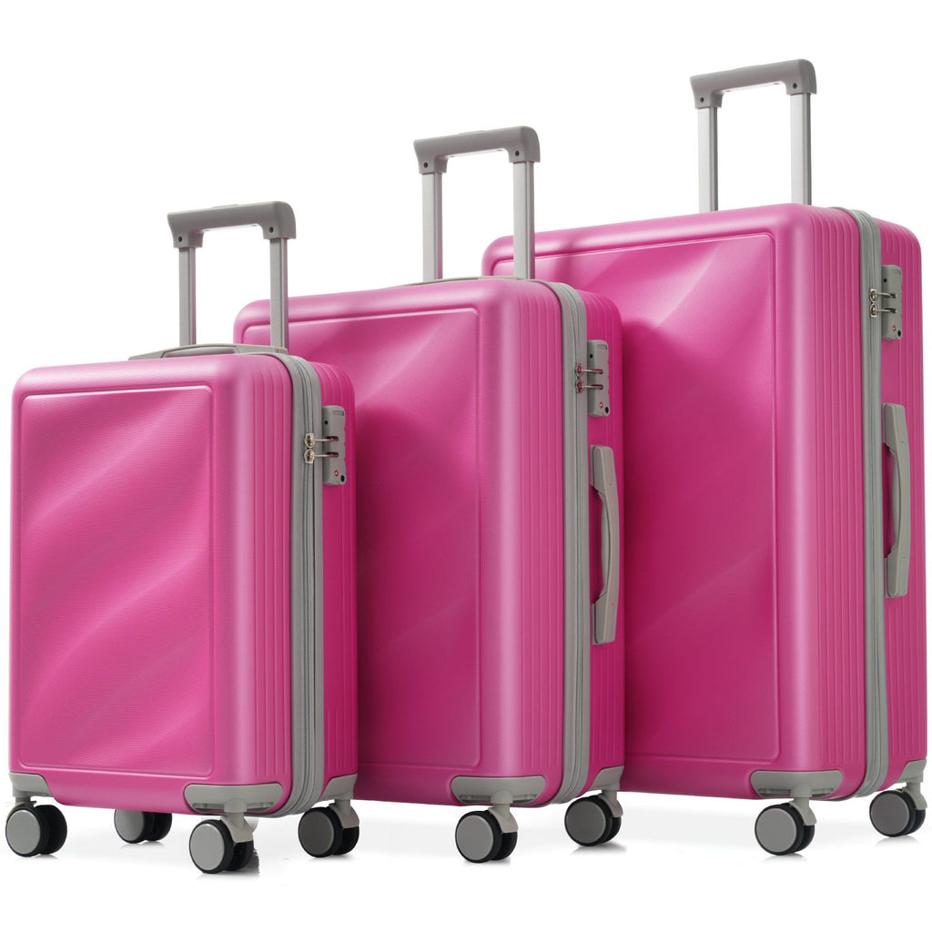 Luggage Set 3 Piece, Lightweight Durable ABS Suitcases with Spinner Wheels and TSA Lock, Carry-on & Checked Travel Luggage (20"/24"/28")