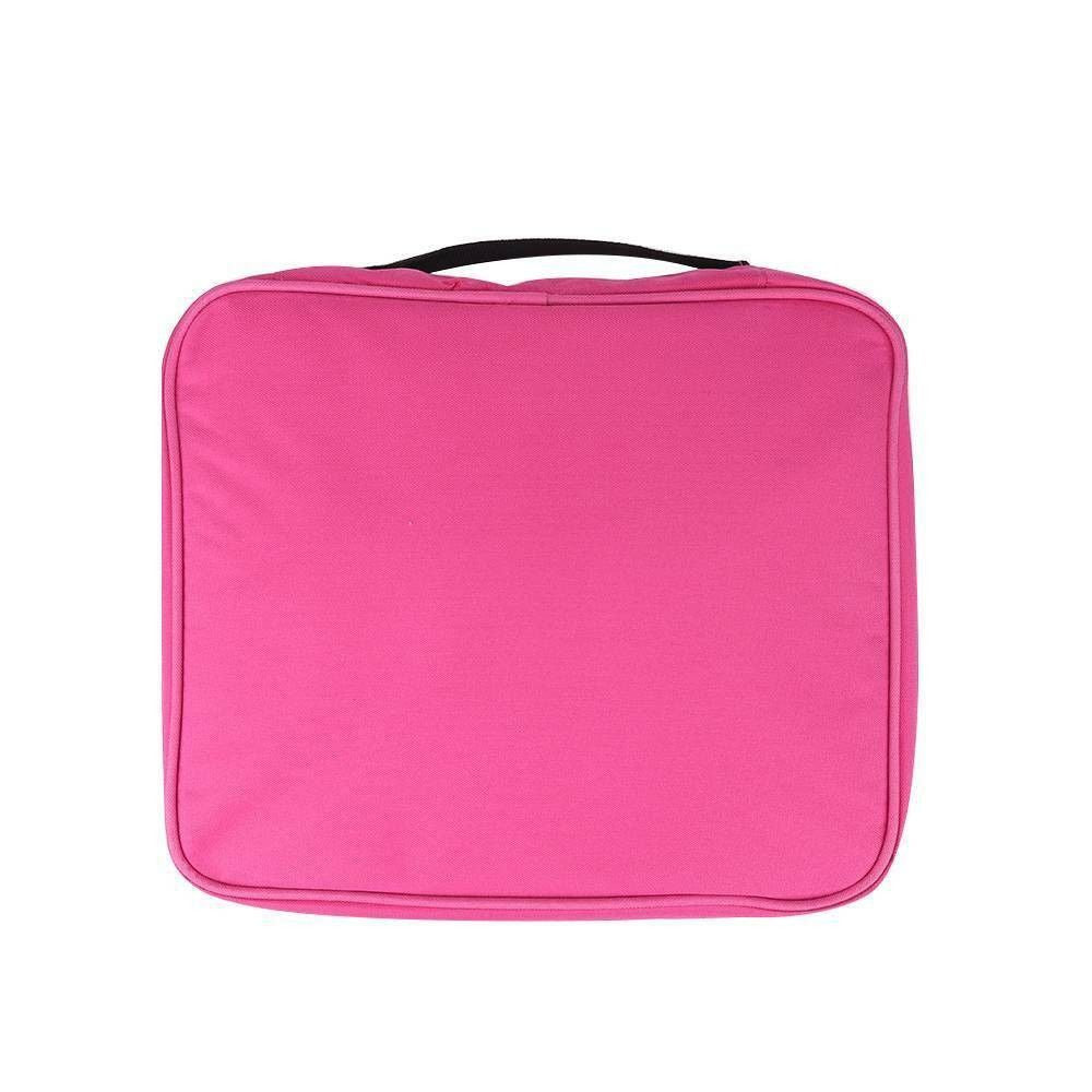 Make up Bag Case Portable Handle Storage Organizer Travel Bag Wash Bag Pink (US Logistics only For USPS.TK/TMEU only For self-pickup)