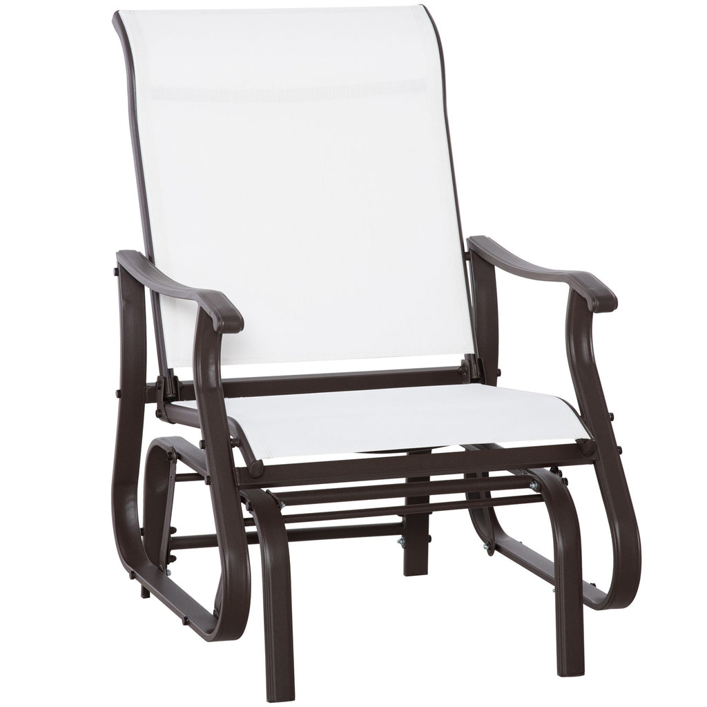 Mesh Rocking Glider, Serene Garden Seating, Perfect for Relaxing Outdoors