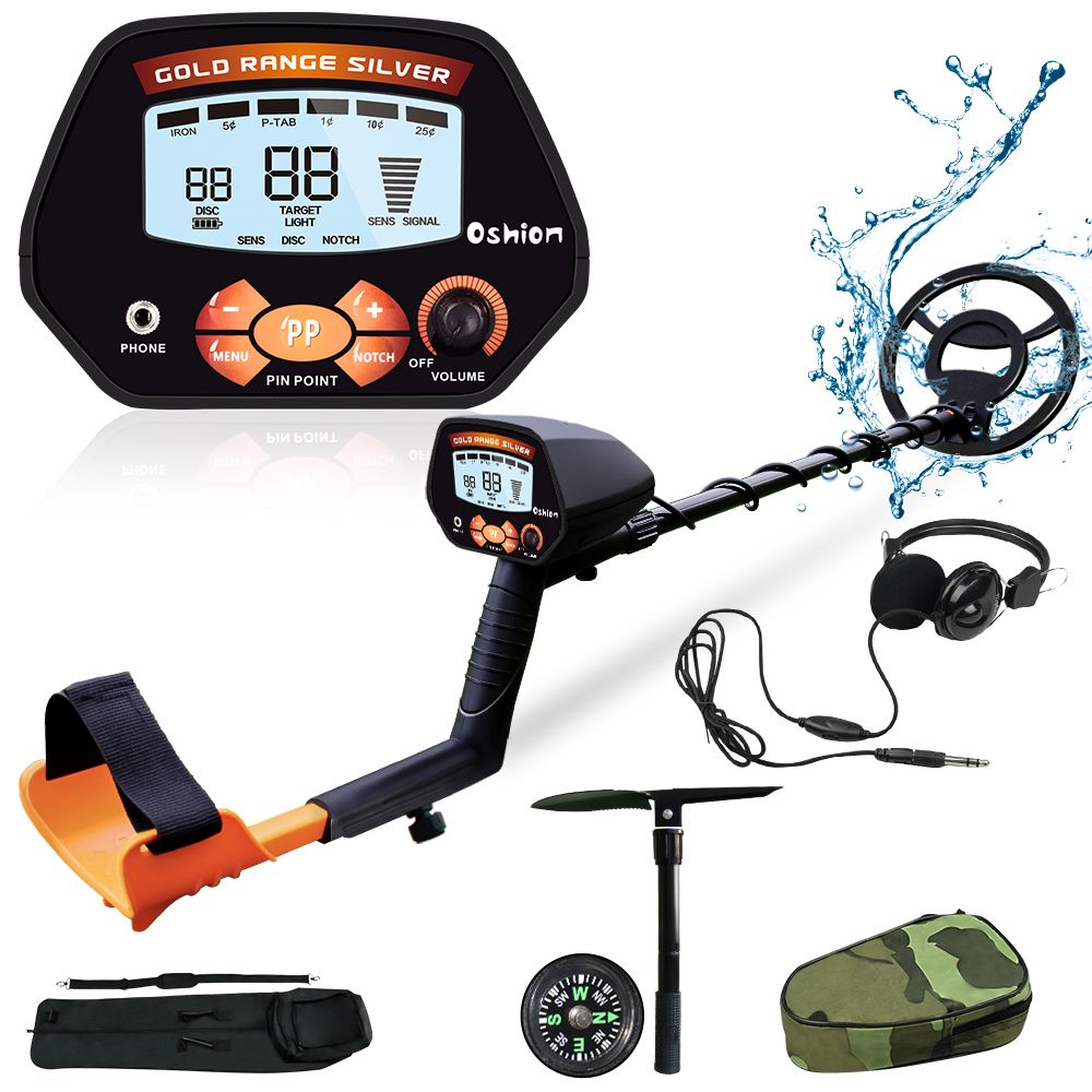 Metal Detector for Adults Professional Waterproof-Adjustable High Accuracy Beach Metal Detector with Ground Balance,All Metal & DISC & Notch & Pinpoint 4 Modes, 10" IP68 Coil, Advanced DSP Chip
