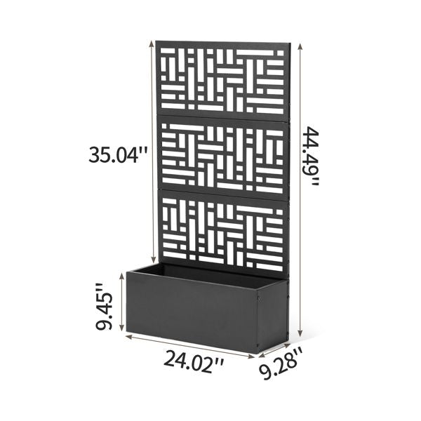 Metal Garden Bed with Trellis, 70 Inch Height Metal Planter Box with Trellis, Garden Box for Climbing Plants Vegetable, Metal Garden Bed with Drainage Holes