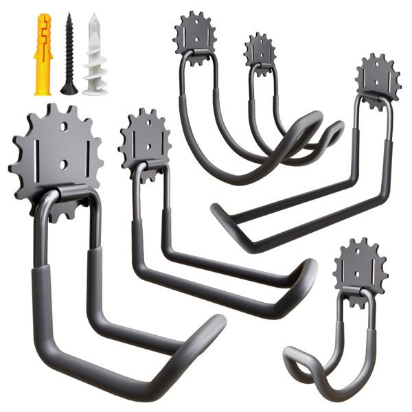 Metal garden hose rack, wall-mounted storage rack, water pipe storage hanger, household hanging decorative garden hose rack