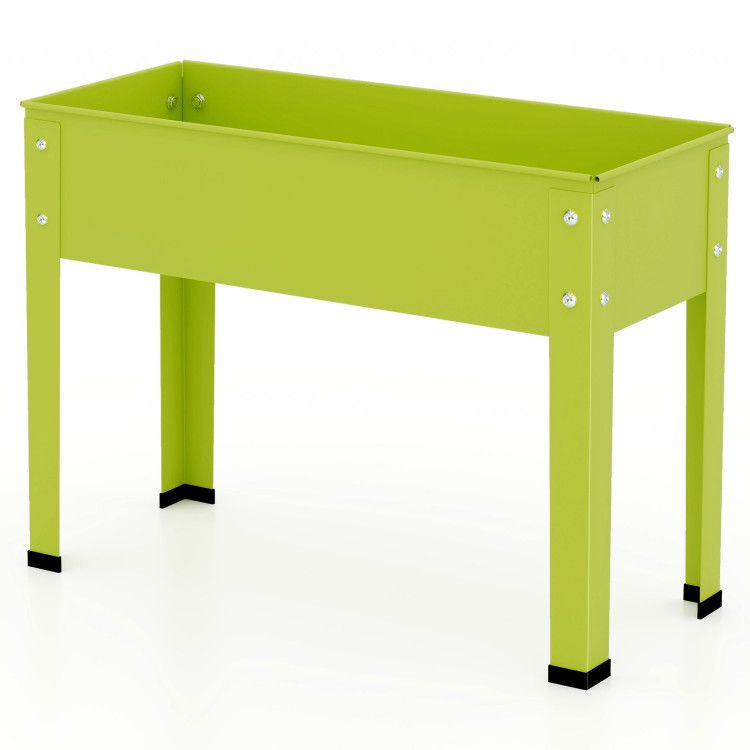 Metal Raised Garden Bed with Legs and Drainage Hole