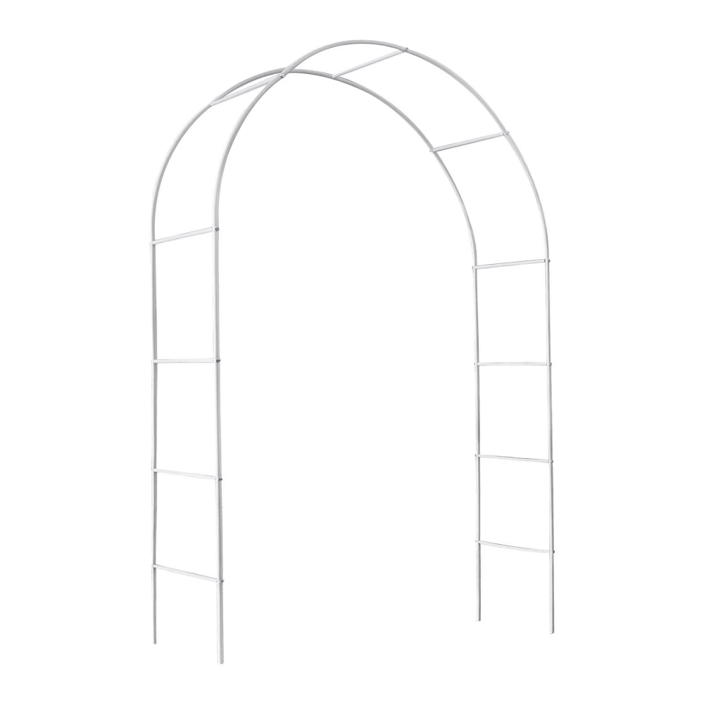 MetalGardenArch Trellis, Adjustable Arbor Trellis, White