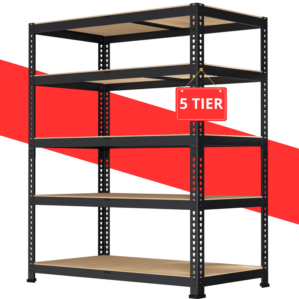 MetalStorageShelves 32" W x 16" D x 63" H Adjustable Heavy Duty ShelvingforGarage,1400lbs