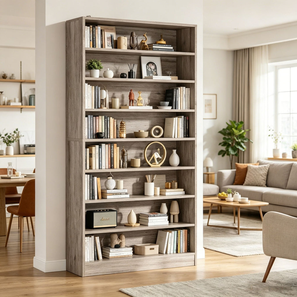 Minimalist Design Bookshelf with Space-Saving and Non-Slip for Bedroom