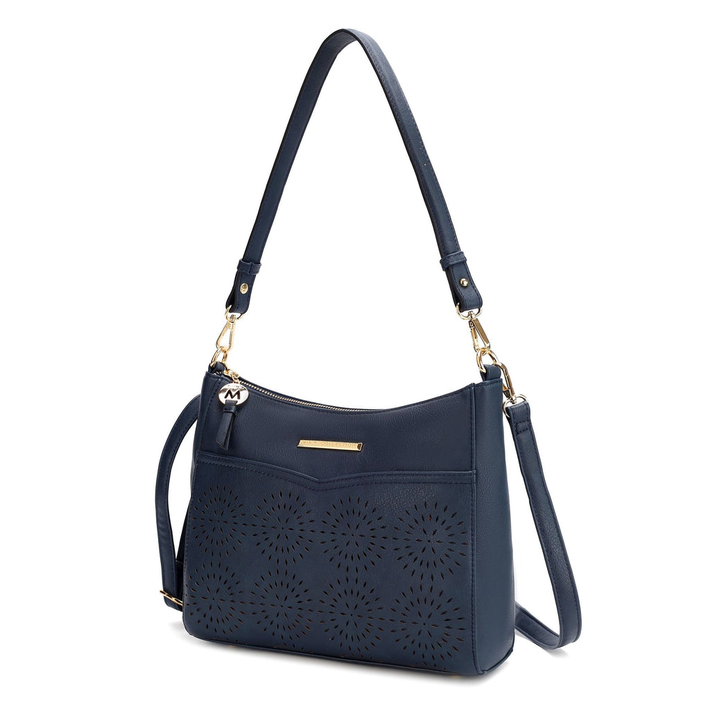 MKF Collection Alanis Laser Cut Vegan Leather Women's Shoulder Bag by Mia k